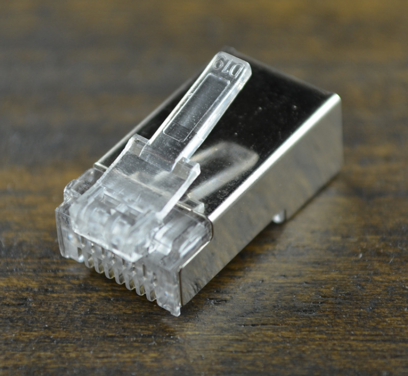 Rj45 Category 6 Copper Shell Shielded Crystal Head Cat6 Iron Shell Crystal Head