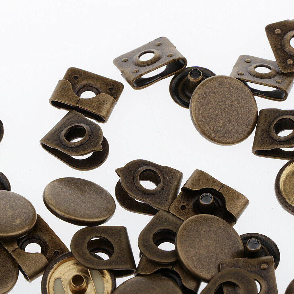 20 Sets Sewing Hooks Eye Closures Buckles for Trousers Skirt Repair - Bronze