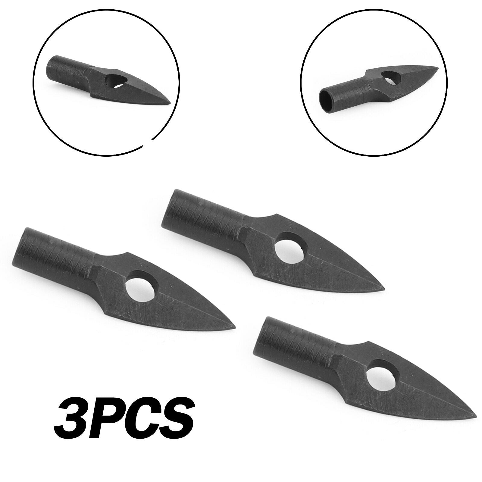 3xArchery Traditional Broadheads Arrowhead Tips Arrow Points Bow Hunting B5