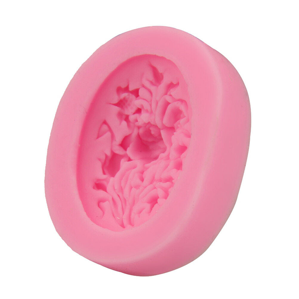 rose flower silicone fondant mold cake decor chocolate sugarcraft baking .l8