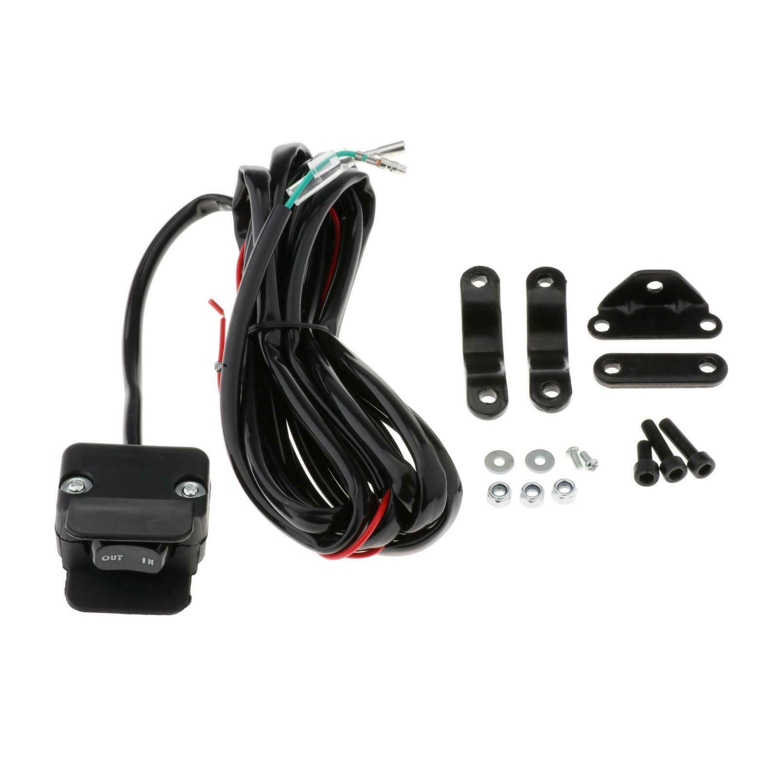 10 ft 12V Winch Rocker Thumb Switch Connectors with Mounting Bracket for ATV
