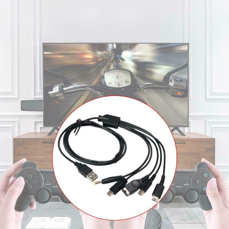 1.2m 5 in 1 USB Charger Cable Fast Charging Cord for GBA SP/3DS/NDSL/WiiU/PSP