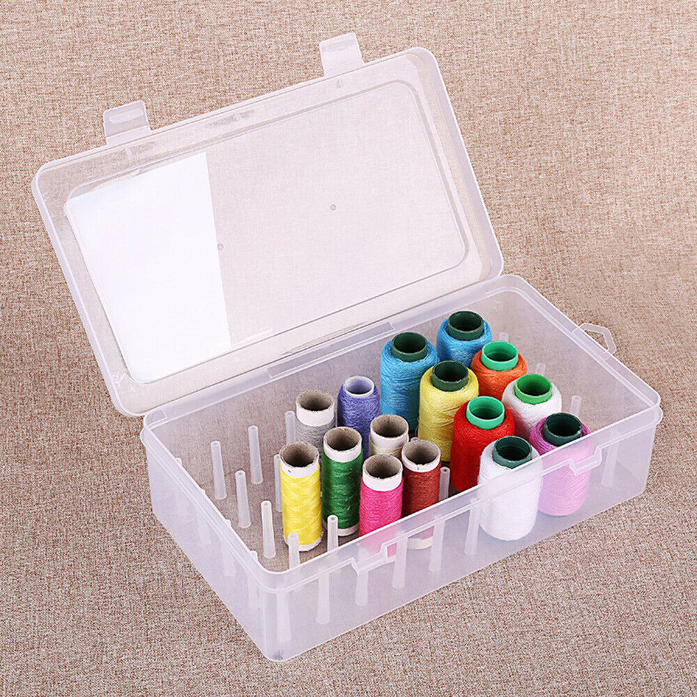 42 Spool Sewing Thread Storage Box Embroidery Bobbin Case Holder Organizer Acc