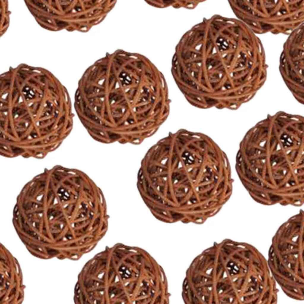 20PCS Round Rattan Ball Takraw for Birthday Party & Home Wedding Party Decor