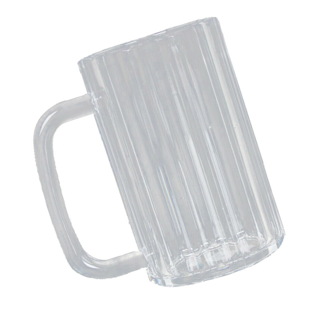 2Pcs Clear Acrylic Shatterproof Durable Unbreakable Drinking Beer Mug 520ml