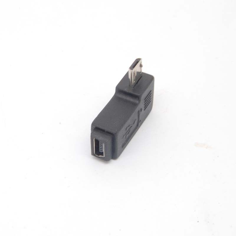 10pcs 90 Degree right Adapter micro USB Type A B male to mini USB feMale 5pin