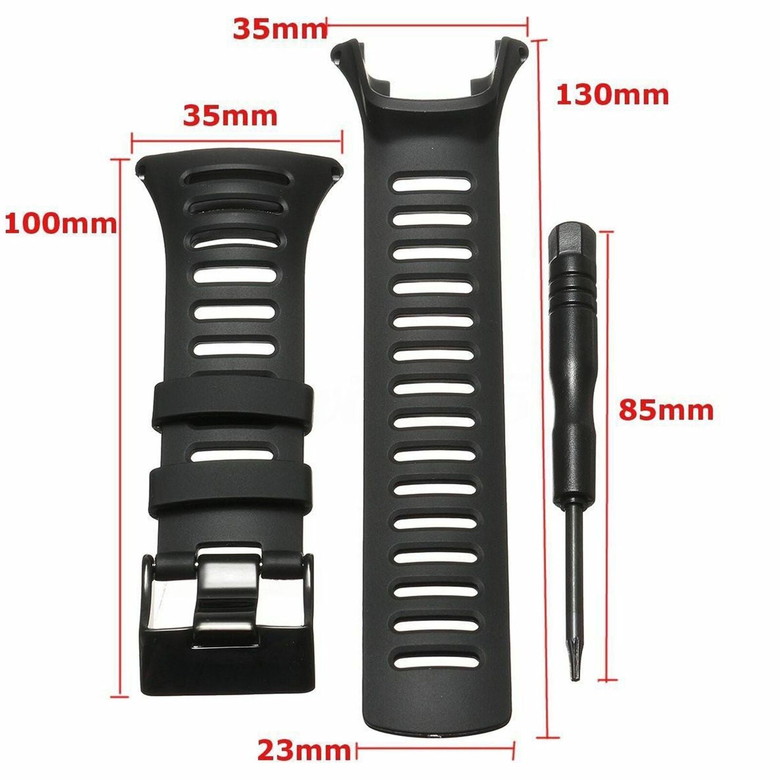 Black Soft Watch Strap Band For Suunto Ambit 1 2 2R 2S Ambit 3 SPORT SS019474000