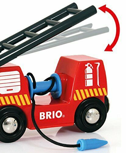 33844 BRIO Rescue Fire Train Wooden Railway Trains Age 3 Years+