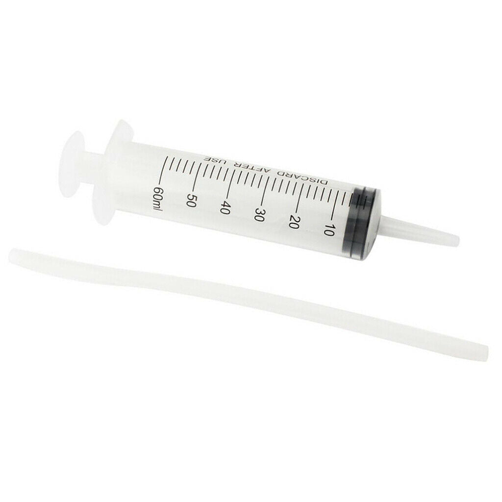 60ml Syringe Hose for Bleeding Brakes Clutch Oil Filling Sealant Transfer