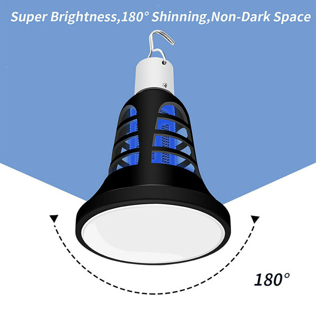 Camping LED Lamp Mosquito Killer Control UV Light with Hook USB Rechargeable