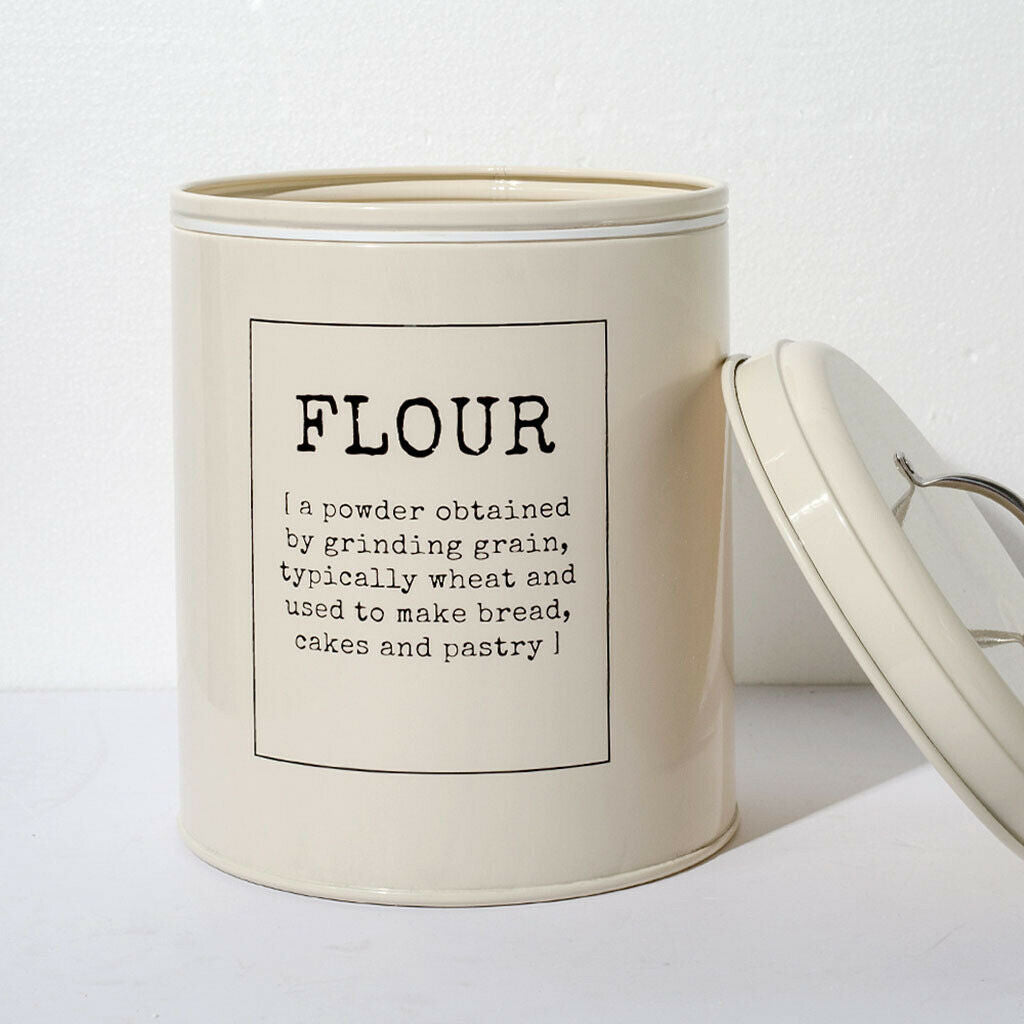 Metal Kitchen Food Flour Storage Tin Canister 5 litres Container 6.7x8 inch