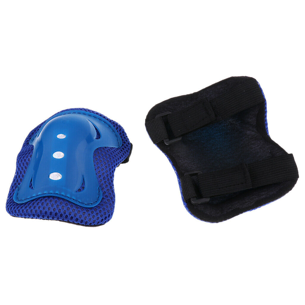 Kid Cycling Roller Skating Knee Elbow Wrist Protective Pads - Blue