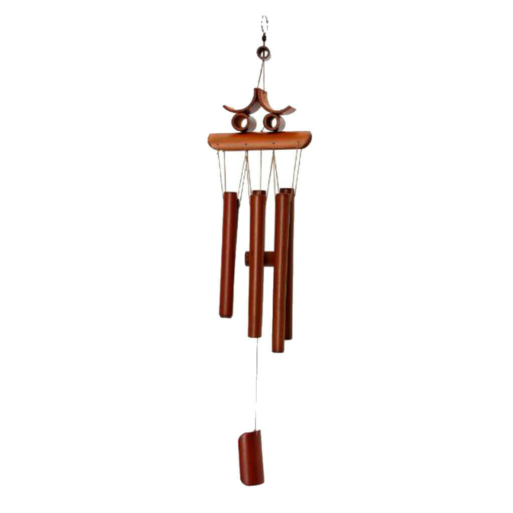 Handmade Bamboo Wind Chime Home 6 Tubes Hanging Bell Garden Door Ornament