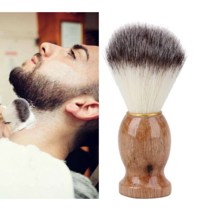 2pcs Men Shaving Brush Badger Hair Shave Wooden Handle Beard Clean Applia.l8
