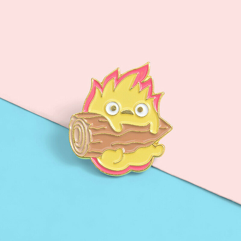 Enamel Pin Japanese Anime Brooches Fire Elf Badge for Bag Lap.l8