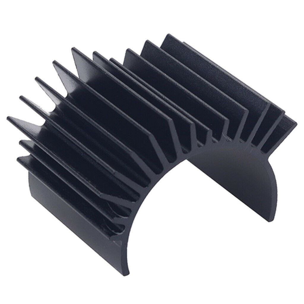 Black Alloy Heat Sink Heatsink Cooling Fins for 1/10 Car 540 550 3650 Size