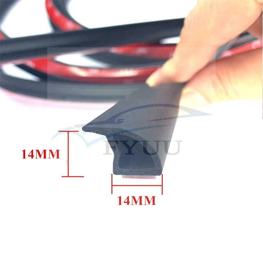 1Pc 3.6M 141" Rubber Hood Seal Strip Car Hood Air Vent Rubber Sealing Strip