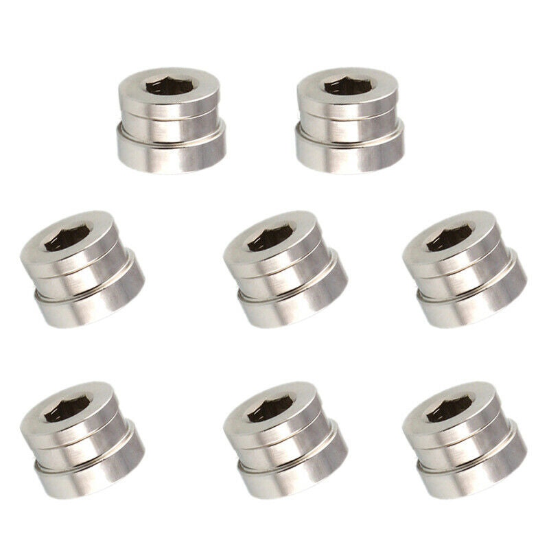8x O2 Oxygen Sensor Adapter Weld On Bung &Plug Wideband Nut Cap Kit M18x15 Steel