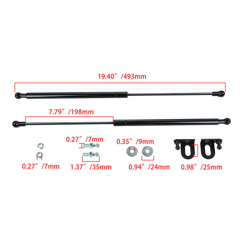 Pair Front Hood Bonnet Modify Gas Struts Lift Support Shock Damper Fits Kia Niro