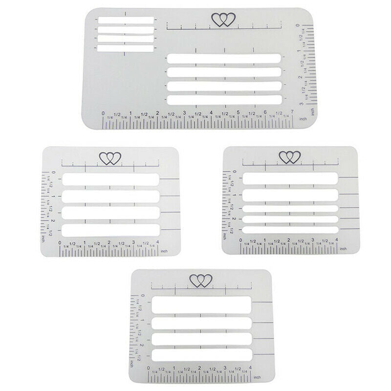 4Pcs Craft Addressing Guide Notebook Letter Envelope Stencil Set Templates Ru SJ