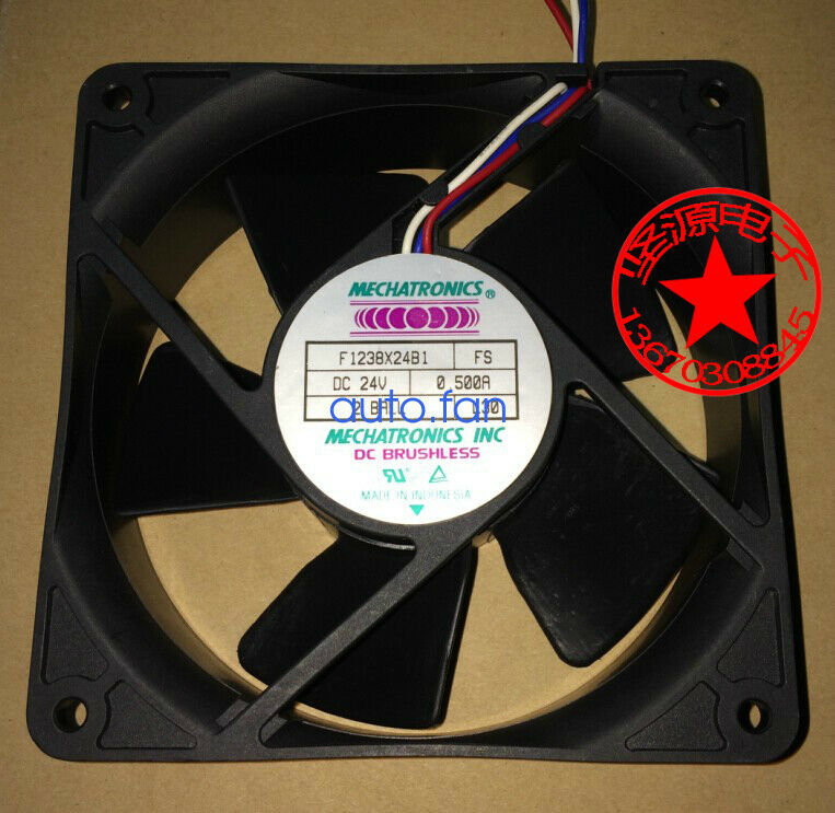 For 1pc MECHATRONICS F1238X24B1 fan 24(V) 0.50(A) 3wire 120*120*38MM