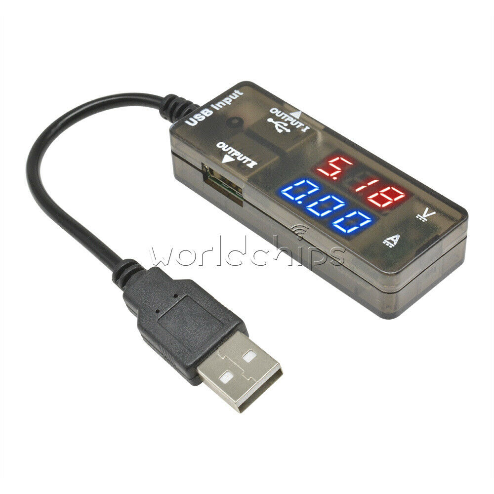 Red+Blue 0.28â€³ LED USB Charge Doctor Voltage Current Meter Tester Power Detector