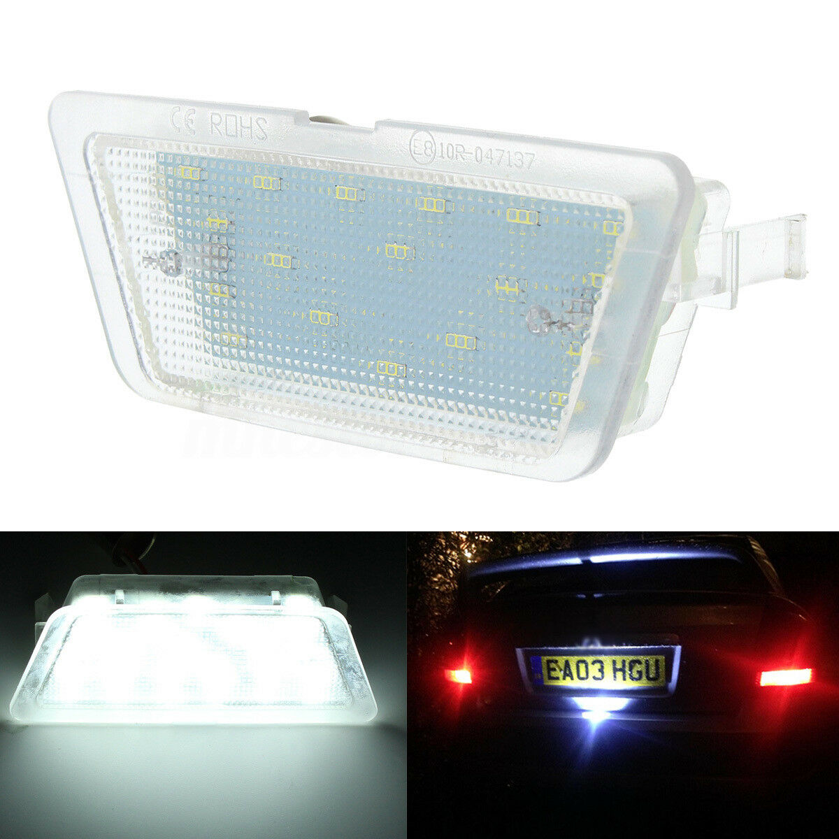 Durable Rear License Number Plate Light Clear Lens For Vauxhall Opel Astra G MK4