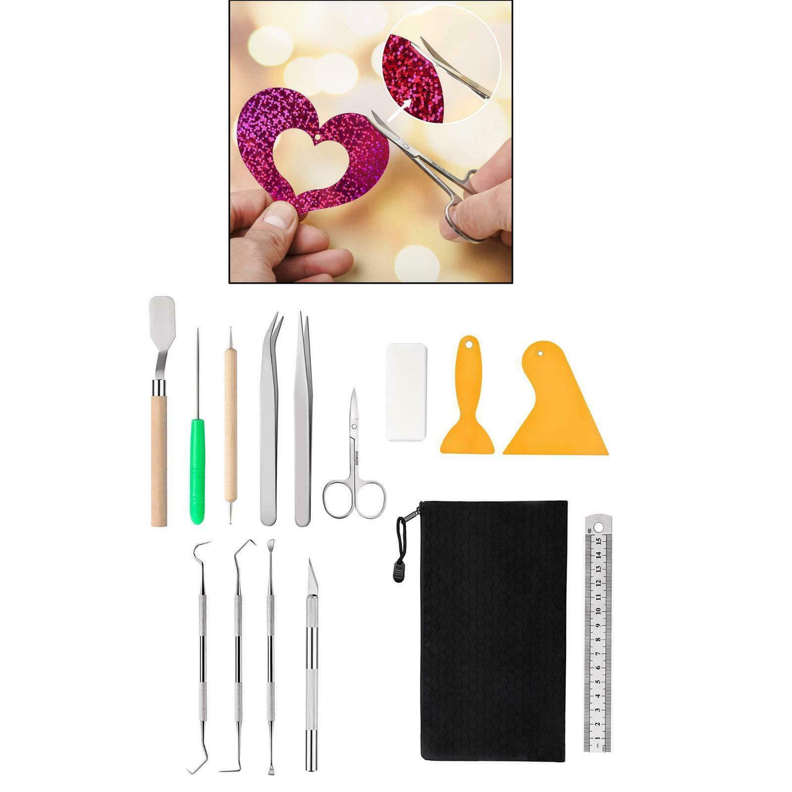 15 Pieces Craft Vinyl Weeding Tools Set, Basic Vinyl Tool Kit