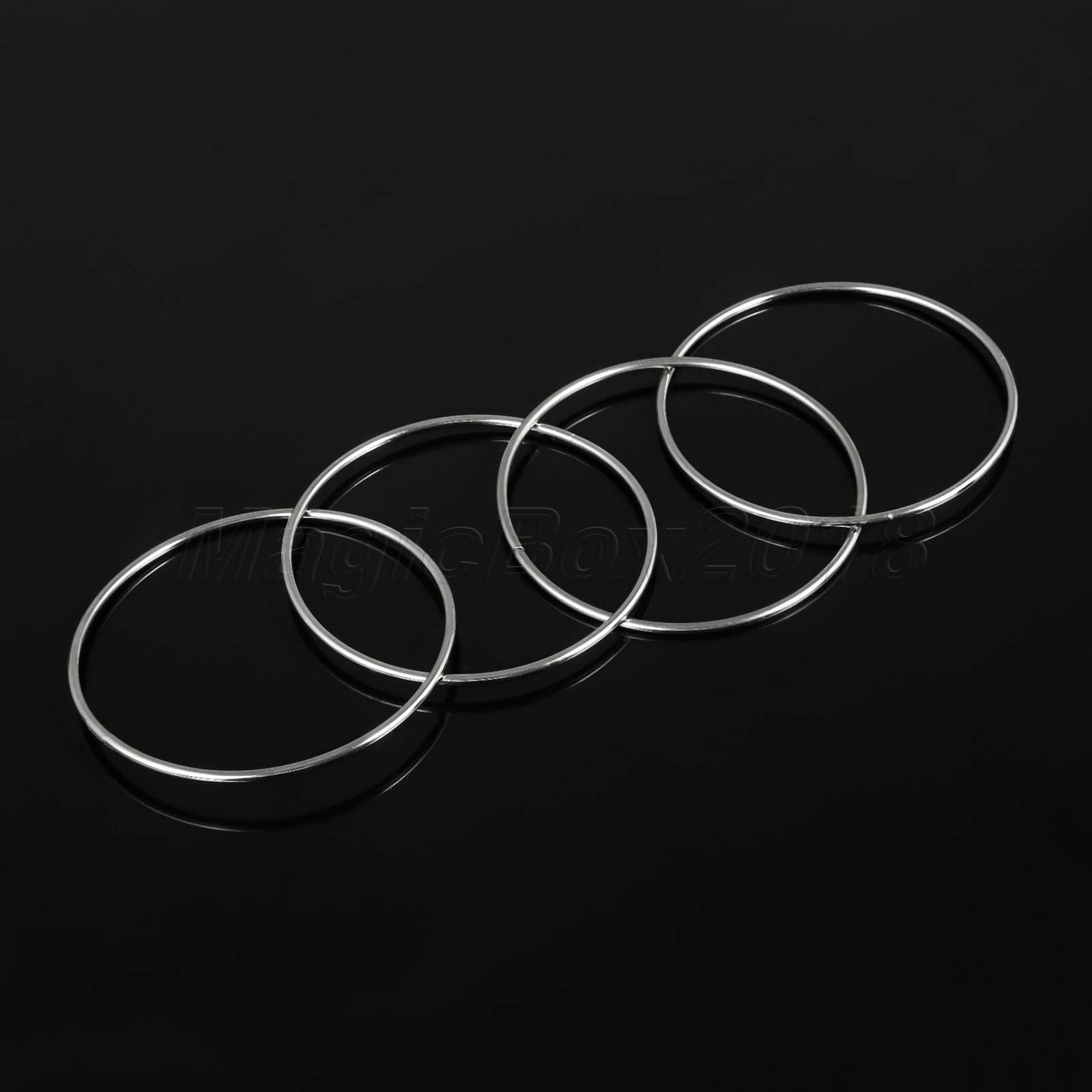 1set Chain Chinese Rings Close-Up Stage Magic Trick Props Classic Toys 10cm Dia.