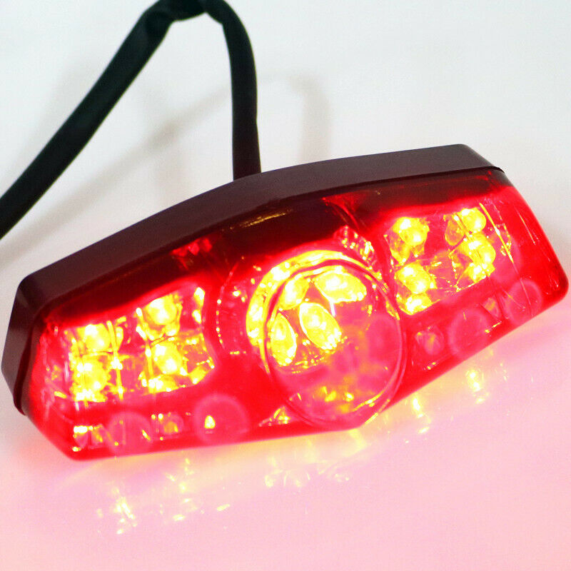 Smoke LED Tail Brake Stop Light Dual Sports Off Road ATV Dirt Cruiser Choppers