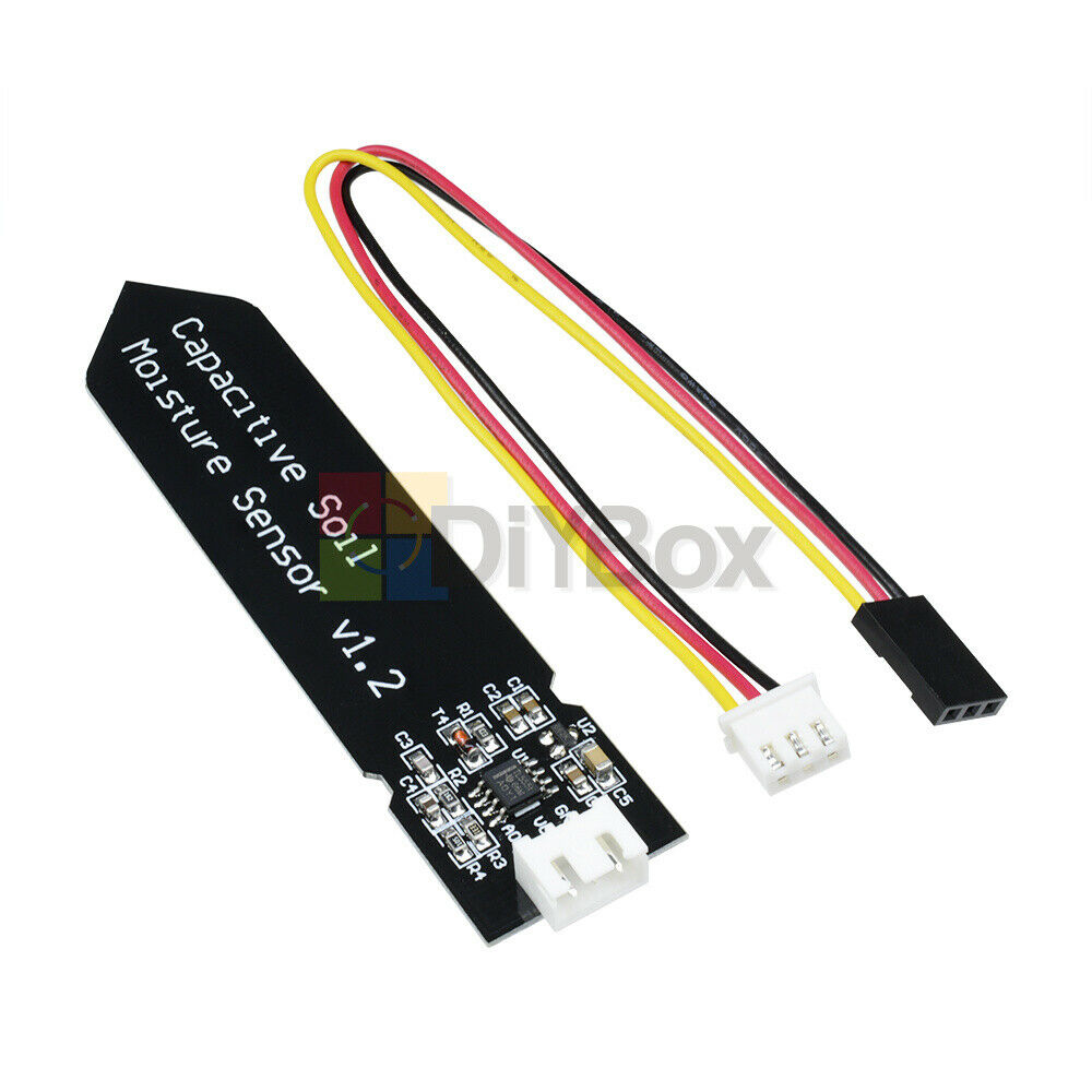 2PC Analog Capacitive Soil Moisture Sensor V1.2 Corrosion Resistant Sensor Cable