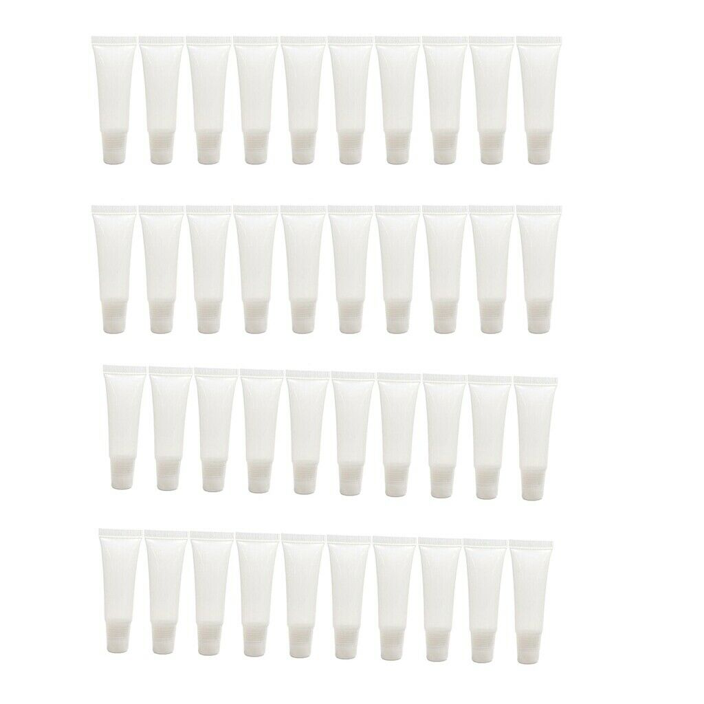 40 Pieces 10ml Empty Lip Gloss Balm Container Tube Makeup Bottles Vials