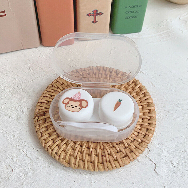 Cartoon Cute Cat Contact Lenses Tweezers Suction Stick Set Eyes Care Travel BDA
