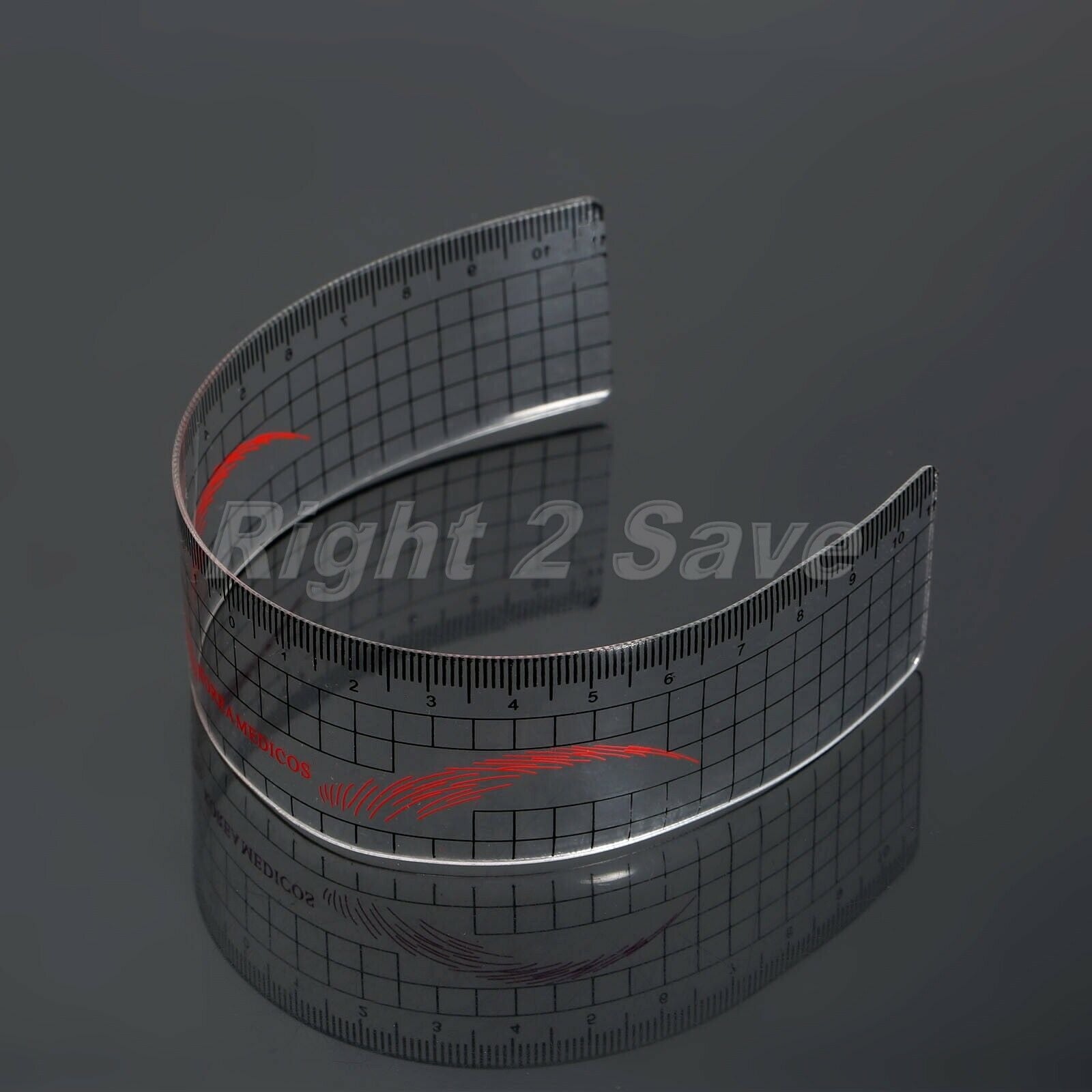 1Pc 22.1cmx3.4cm Eyebrow Grooming Stencil Shaper Ruler Template Measuring Tool