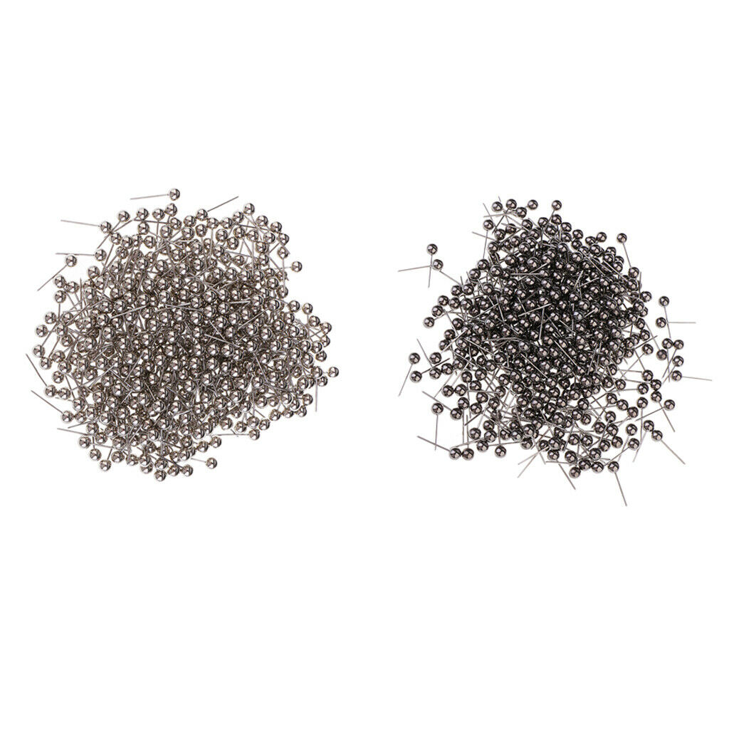 400pcs Push Pins 0.16 inch Metallic Round Head with Stainless Steel Point For