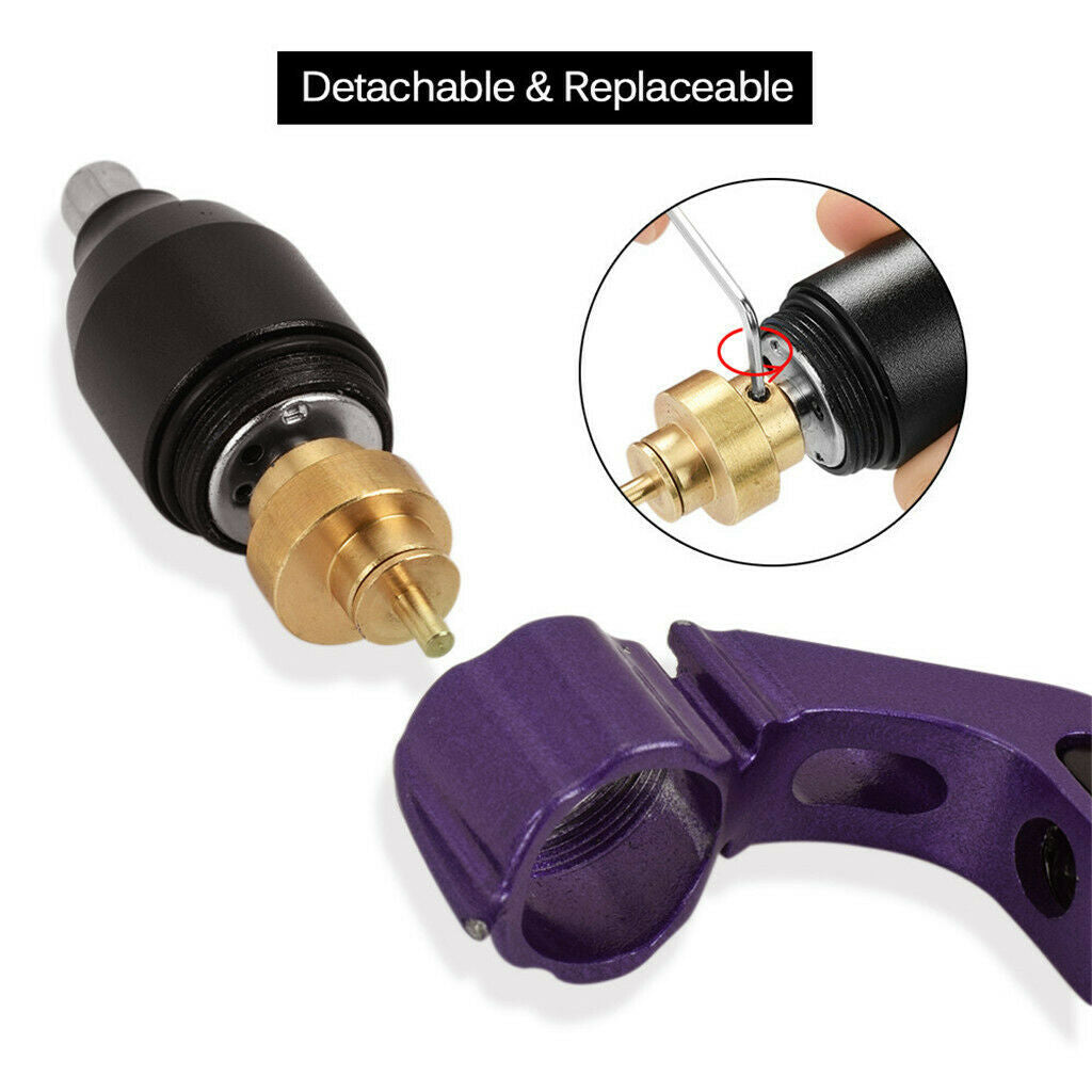 Tattoo Machine Kit w/ Color Wheel Practise Set for Body Tattooing Art Purple