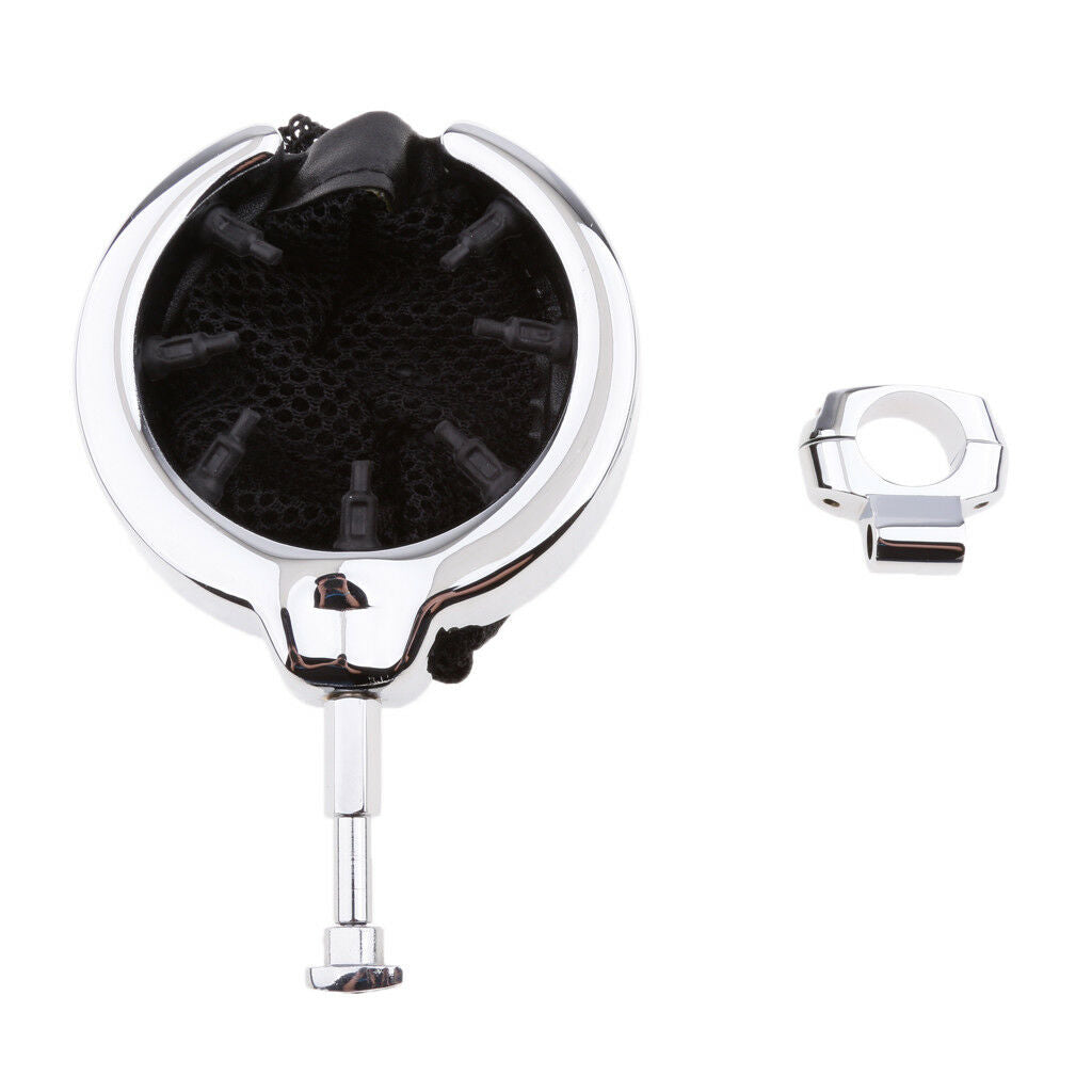 Motorcycle ATV Bike Handlebar Drink Cup Holder Water Bottle Stand Chrome