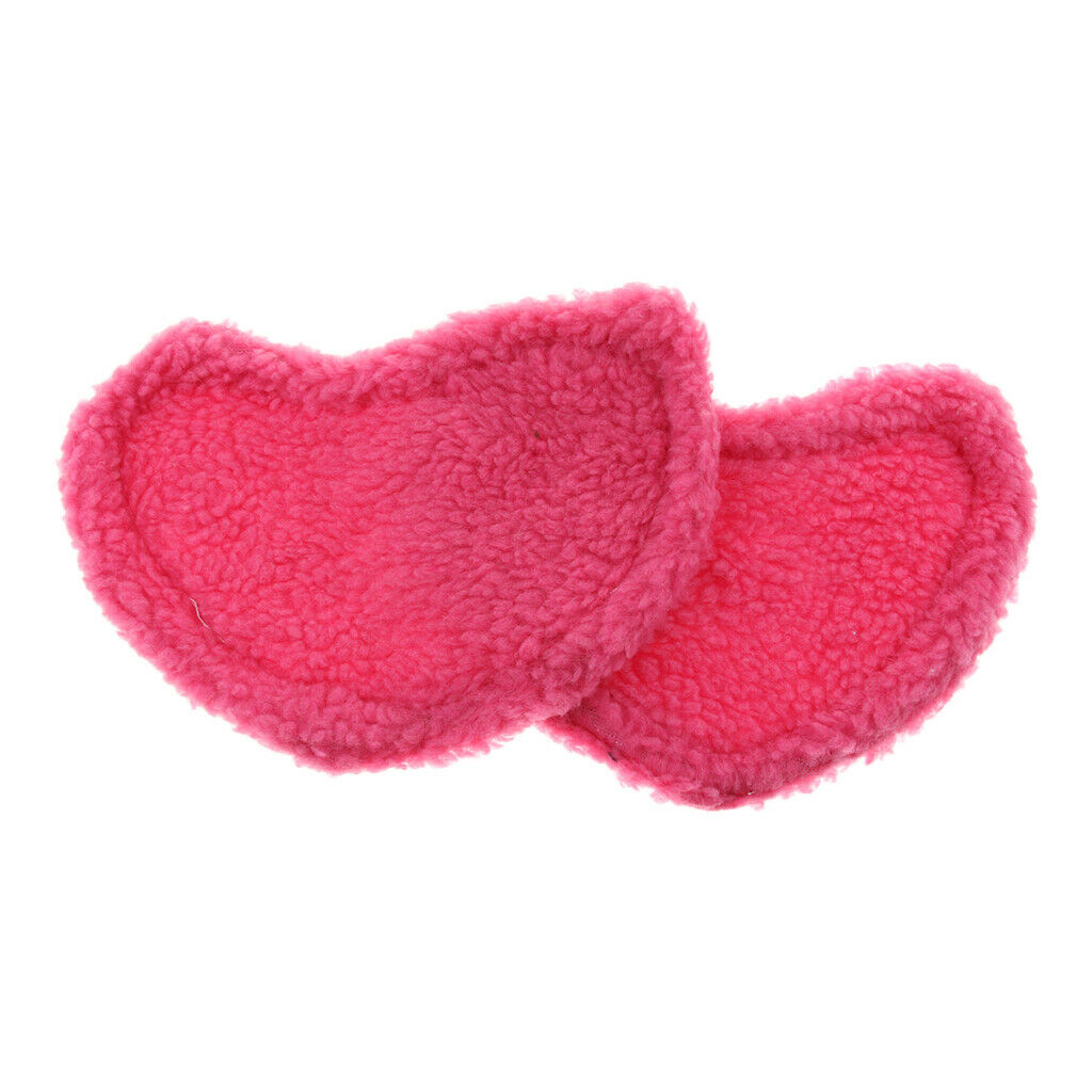 2 Pcs Small Pet Hamster Guinea Pig Warm Bed Heart Shape Sleep Mat Rose Red