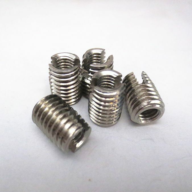 6Pcs M8 x 1.25mm Stainless Steel Solid Insert Thread Repairing Metal Threads
