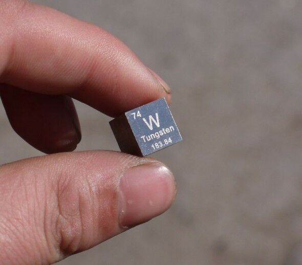 Tungsten Metal 10mm Density Cube 99.95% Pure for Element Collection SHARP EDGES!