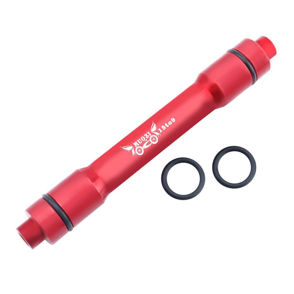 prettyia Bike 15 to 9mm Thru Axle Quick Release Hub Conversion Adapter Red