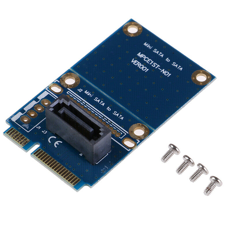 1Pc mSATA PCI-e Express SATA SSD Slot To 7 Pin SATA HDD Convert Card Adap.l8