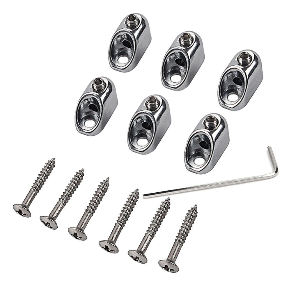 2Set Chrome String Electric Guitar String Locking Nut,Electric Headless Bass