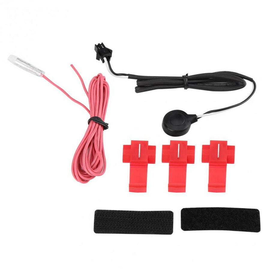 Waterproof Mini Black Tachometer Red Digital LCD Display x10 RPM For Motorcycle