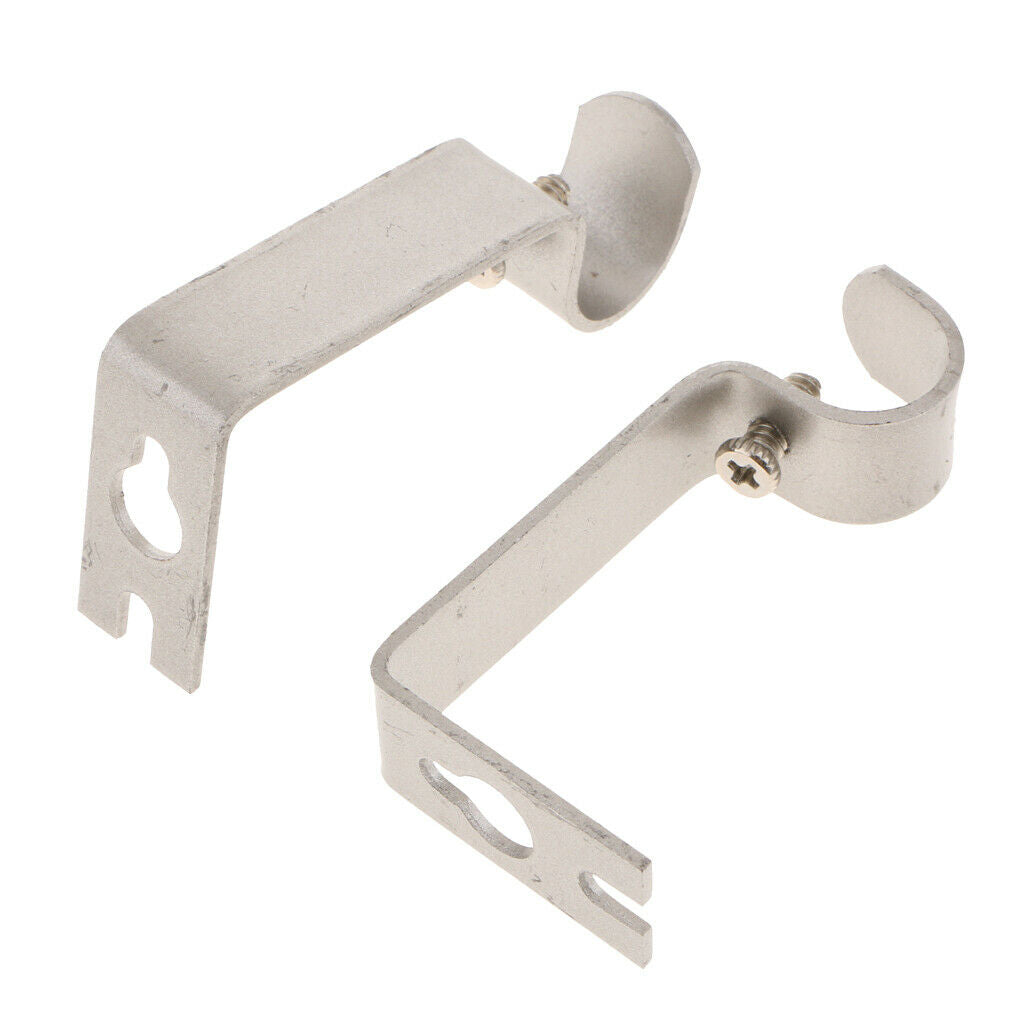 Curtain Rod Brackets, 2 Sets(4Pcs), Drilling Adjustable Curtain Rod Holders for
