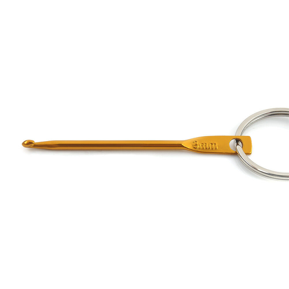 3 Pcs Crochet Hooks Key Chain DIY Weaving Tools Crochet Needles Craft  Key Rings