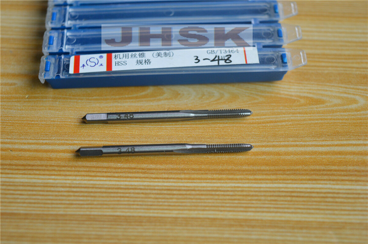 2pcs HSS Right Hand Tap 3#-48 Taps Threading 3-48  Superior quality CNC