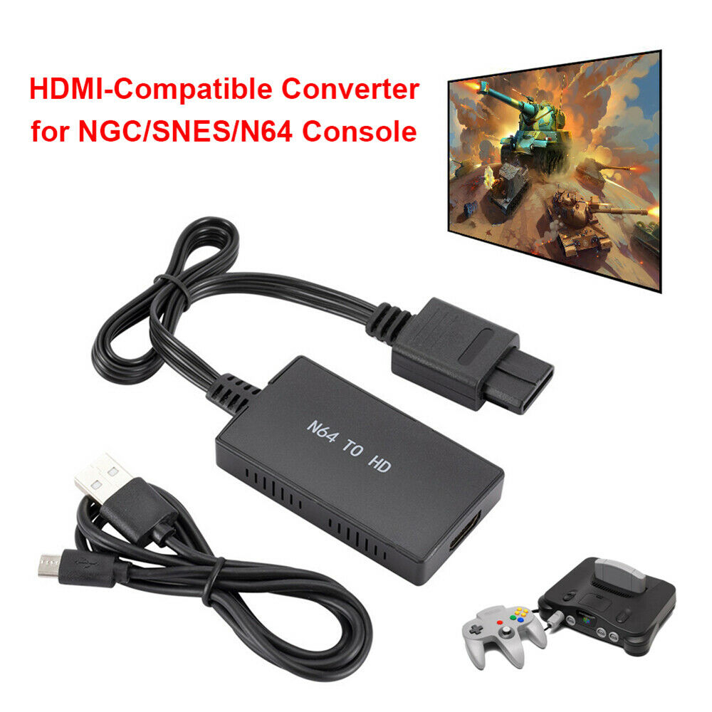 N64 to HDMI Compatible Converter USB Adapter Cable Video HD 1080P For TV Audio