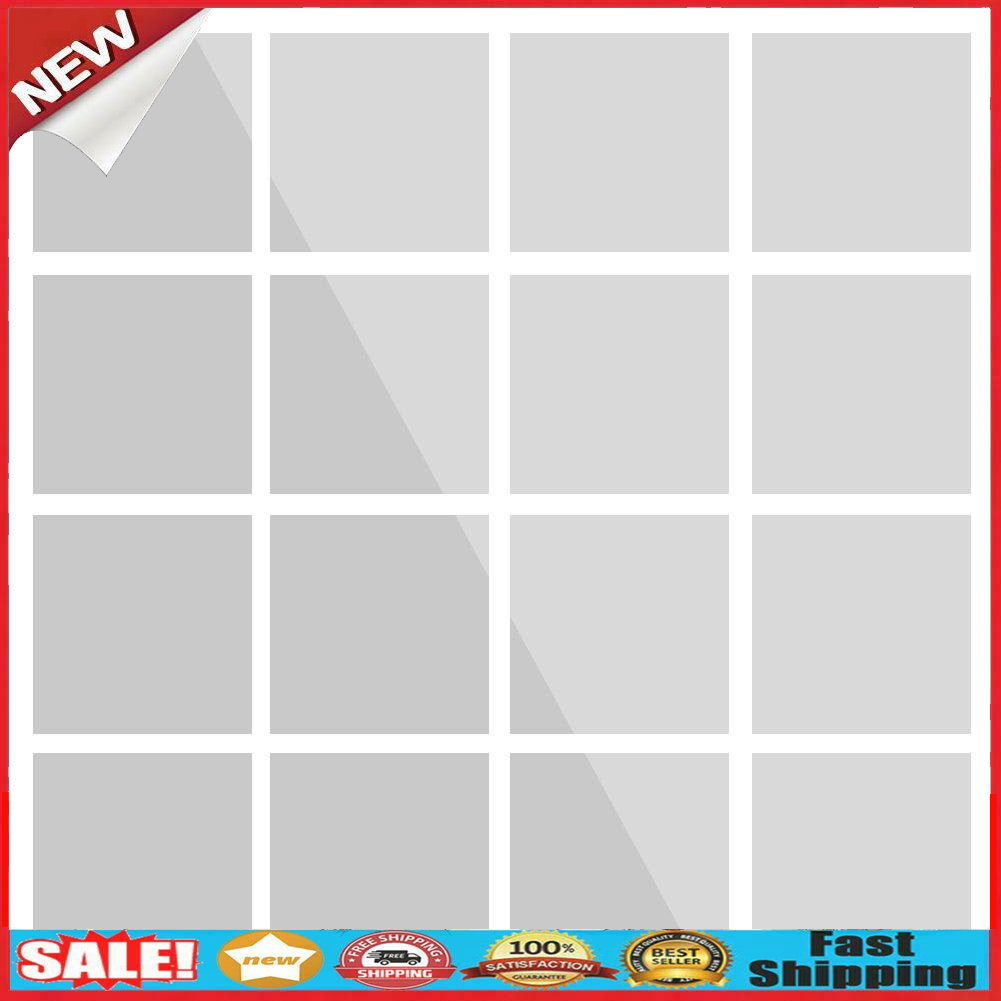 16pcs Mirrors Self-adhesive Tiles Mirror Wall Stickers for Home Decor @