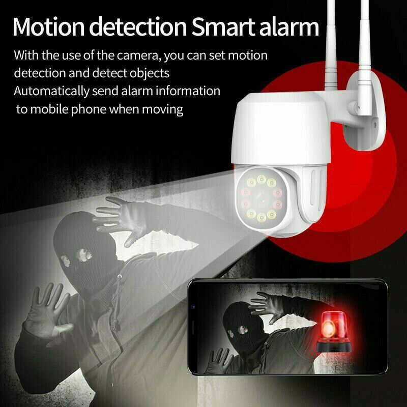 1080P 10LED WIFI IP Camera Wireless Outdoor CCTV HD PTZ Home Security IR Monitor
